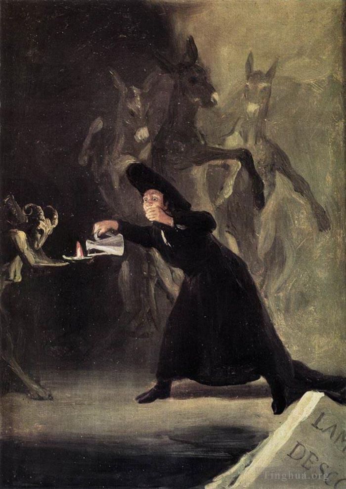 Francisco Goya Oil Painting - The Bewitched Man