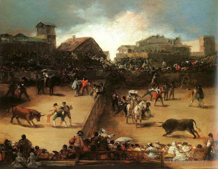 Francisco Goya Oil Painting - Bullfight in a Divided Ring