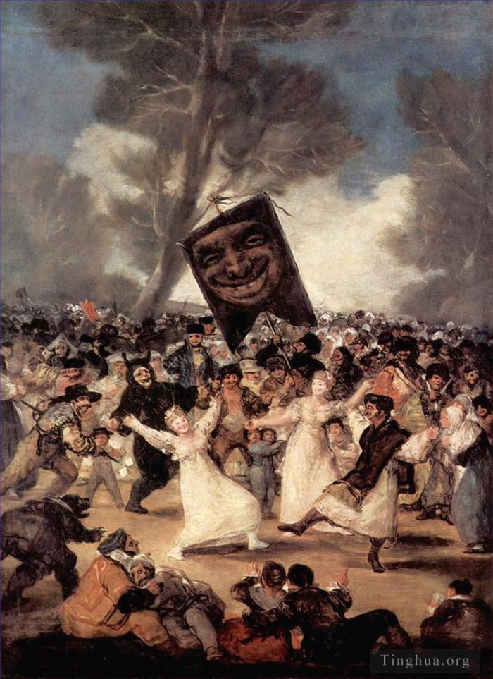 Francisco Goya Oil Painting - The Burial of the Sardine (Corpus Christi Festival on Ash Wednesday)