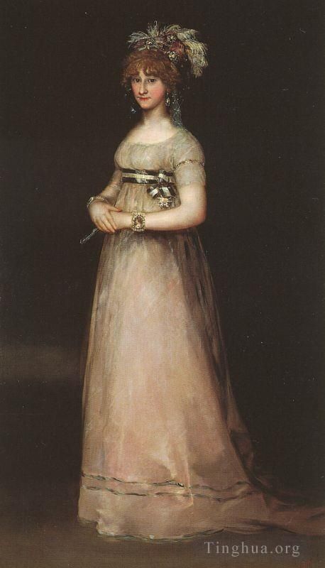 Francisco Goya Oil Painting - The Countess of Chinchon