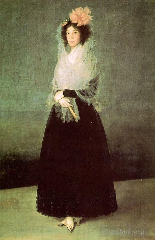 Francisco Goya Oil Painting - The Countess of El Carpio