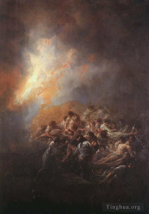 Francisco Goya Oil Painting - The Fire