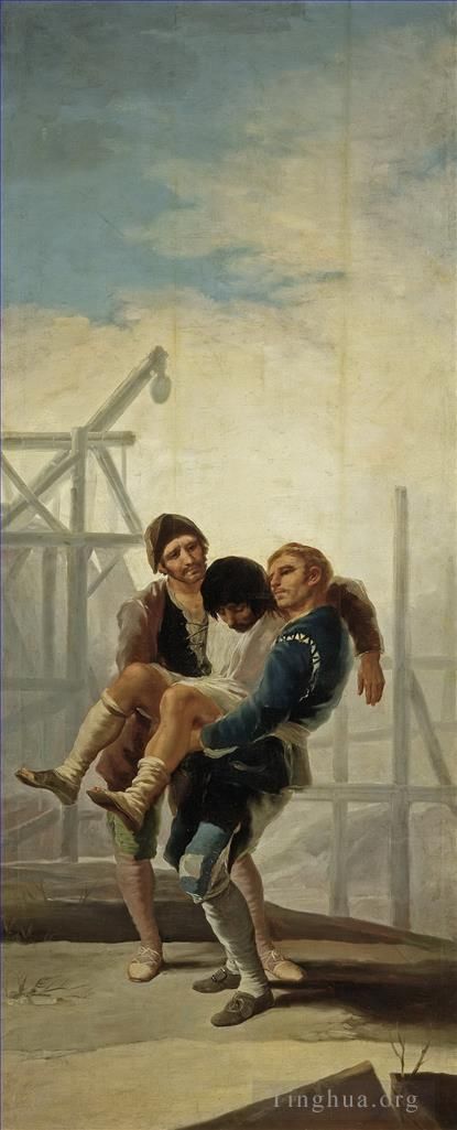 Francisco Goya Oil Painting - The Injured Mason