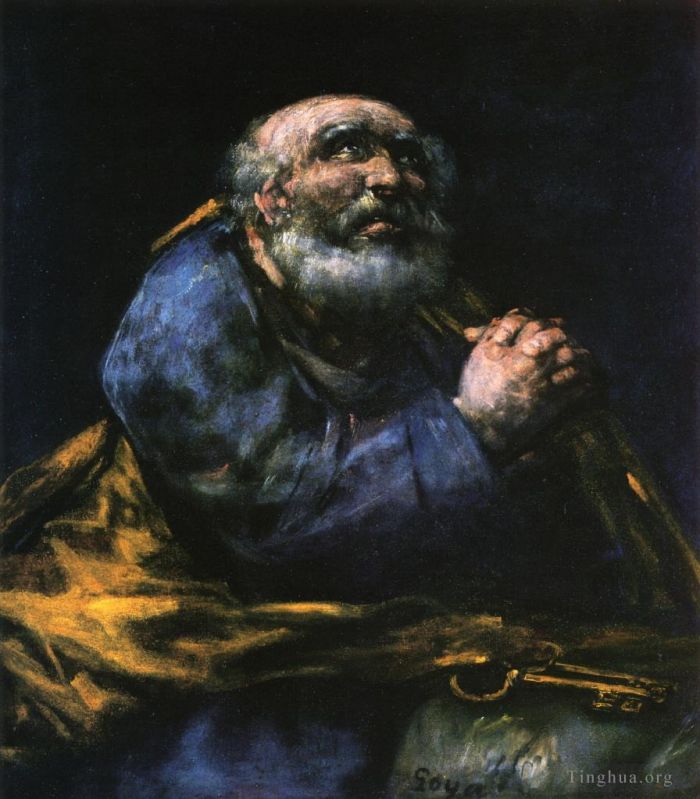 Francisco Goya Oil Painting - The Repentant Saint Peter