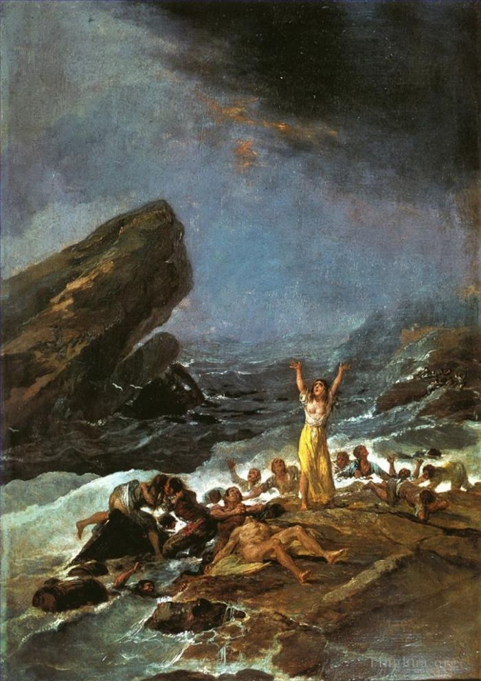 Francisco Goya Oil Painting - The Shipwreck