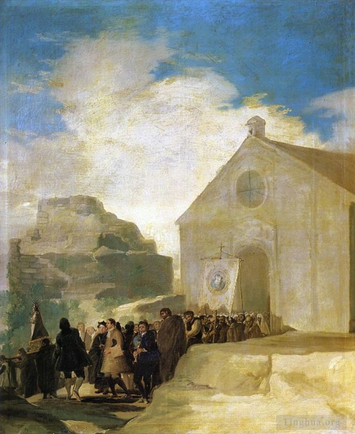 Francisco Goya Oil Painting - Village Procession