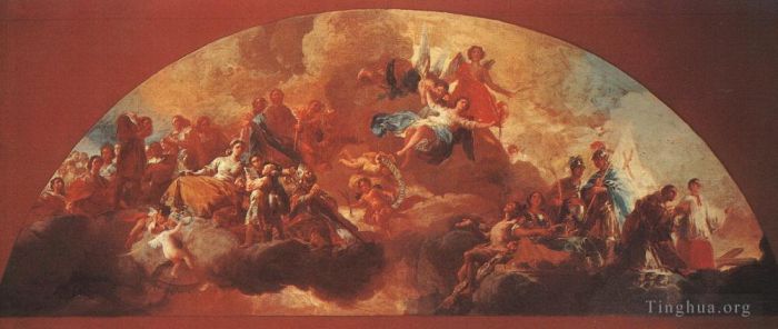 Francisco Goya Oil Painting - Virgin Mary as Queen of Martyrs