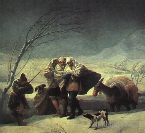 Francisco Goya Oil Painting - Winter The Snowstorm