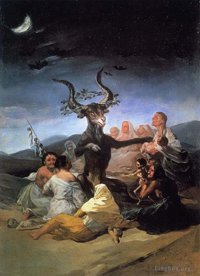 Francisco Goya Oil Painting - Witches Sabbath