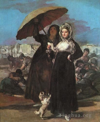Francisco Goya Oil Painting - Young Majas