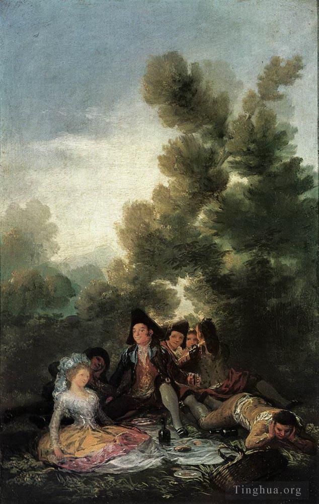 Francisco Goya Oil Painting - The picnic