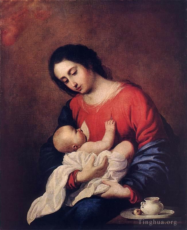 Francisco de Zurbaran Oil Painting - Madonna with Child