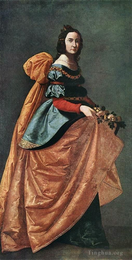 Francisco de Zurbaran Oil Painting - St Casilda of Burgos