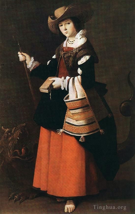 Francisco de Zurbaran Oil Painting - St Margaret