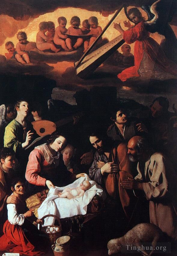 Francisco de Zurbaran Oil Painting - The Adoration of the Shepherds