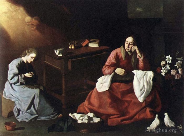 Francisco de Zurbaran Oil Painting - The House of Nazareth