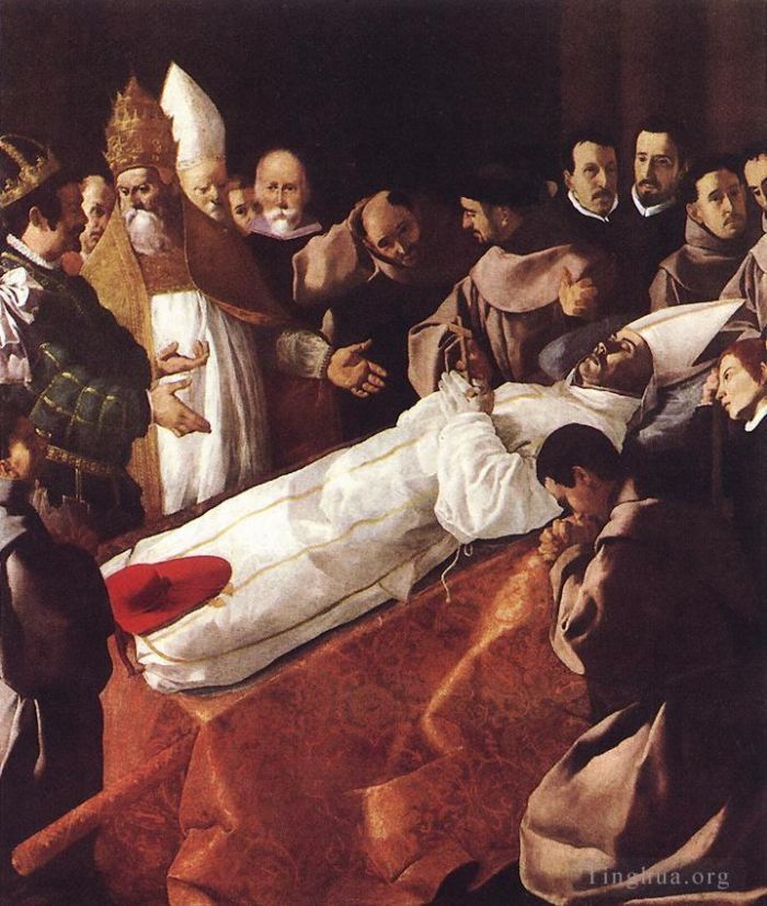 Francisco de Zurbaran Oil Painting - The Lying in State of St Bonaventura