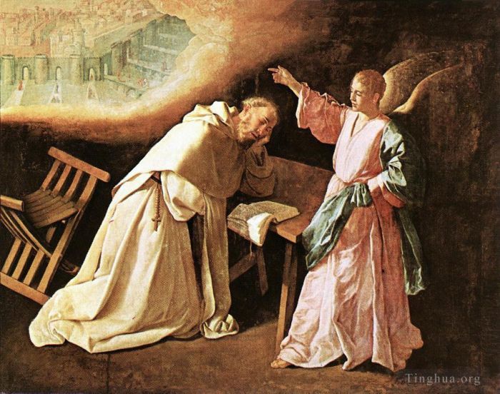 Francisco de Zurbaran Oil Painting - The Vision of St Peter of Nolasco