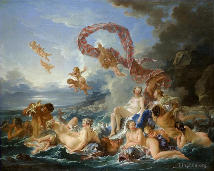 Francois Boucher Oil Painting - The Birth and Triumph of Venus