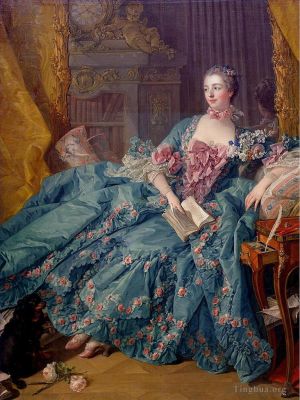 Artist Francois Boucher's Work - Portrait of the Marquise de Pompadour