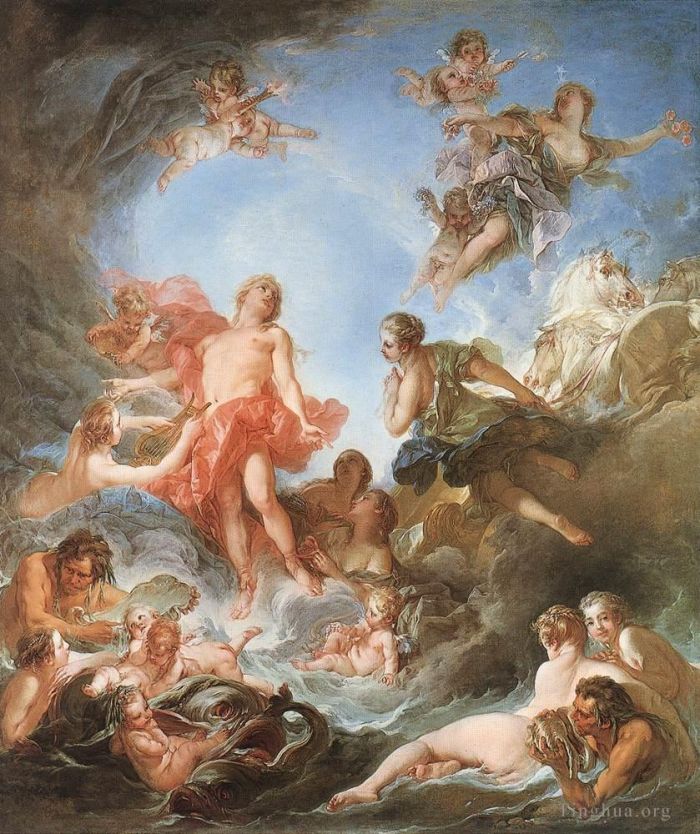 Francois Boucher Oil Painting - The Rising of the Sun
