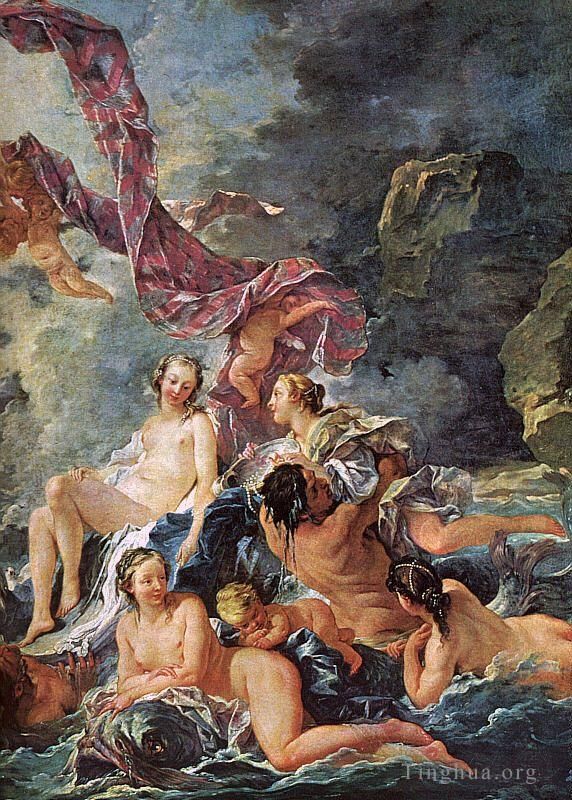 Francois Boucher Oil Painting - The Triumph of Venus