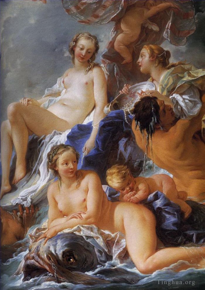 Francois Boucher Oil Painting - Venus triumf