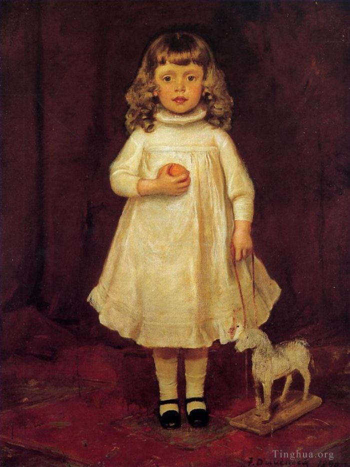 Frank Duveneck Oil Painting - F B Duveneck as a Child