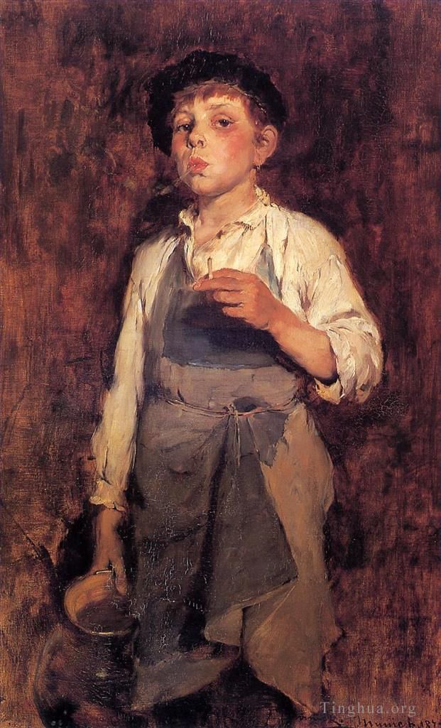 Frank Duveneck Oil Painting - He Lives by His Wits