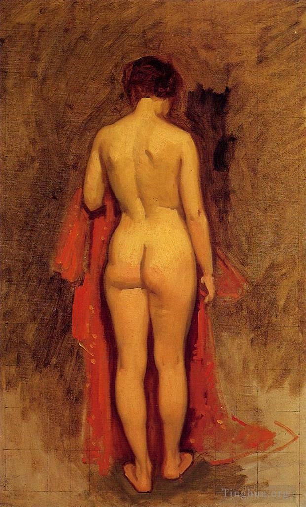 Frank Duveneck Oil Painting - Nude Standing