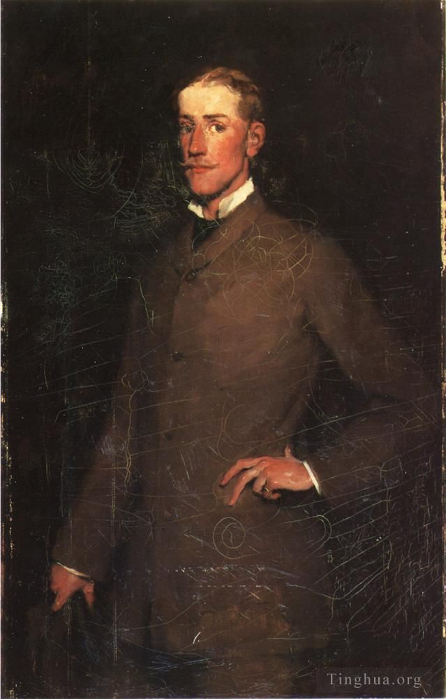Frank Duveneck Oil Painting - Portrait of Ralph Curtis