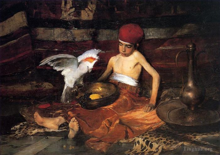 Frank Duveneck Oil Painting - The Turkish Page