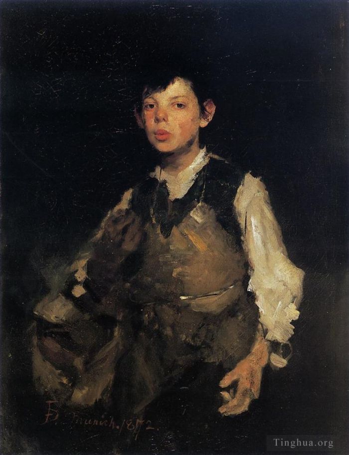 Frank Duveneck Oil Painting - Whistling Boy