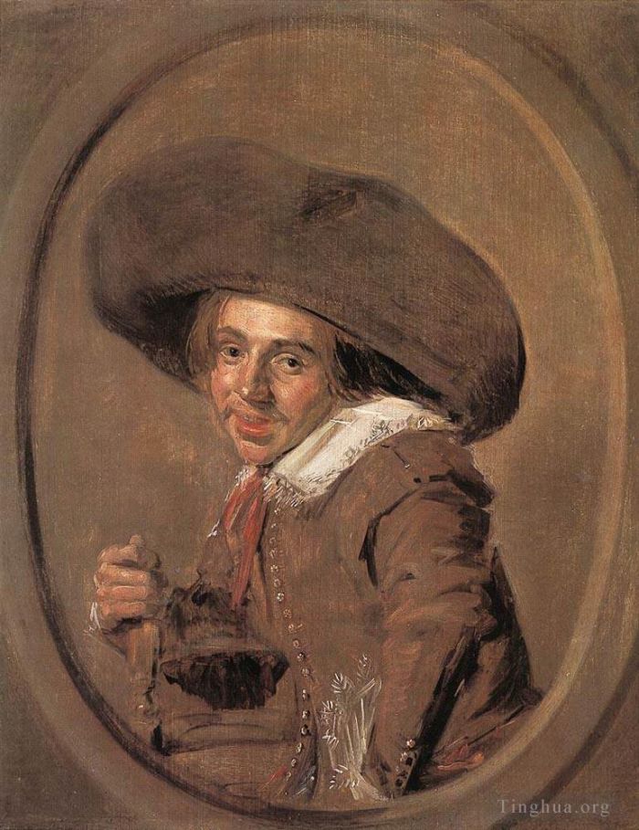 Frans Hals Oil Painting - A Young Man In A Large Hat