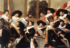Artist Frans Hals's Work - Banquet Of The Officers Of The St George Civic Guard Company 2