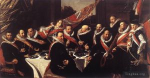 Artist Frans Hals's Work - Banquet of the Officers of the St George Civic Guard