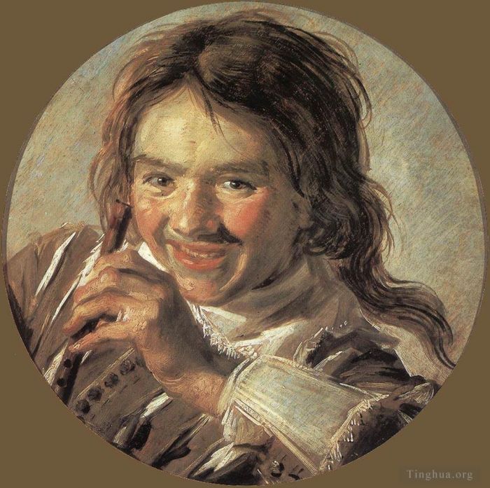 Frans Hals Oil Painting - Boy Holding A Flute