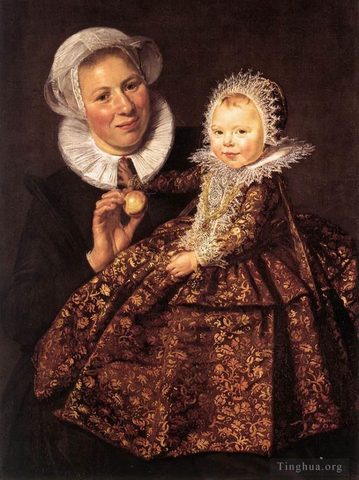 Frans Hals Oil Painting - Catharina Hooft with her Nurse
