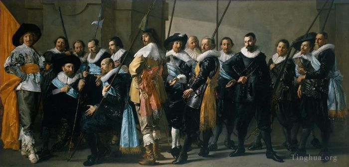 Frans Hals Oil Painting - Company of Captain Reinier Reael known as theMeagre Company