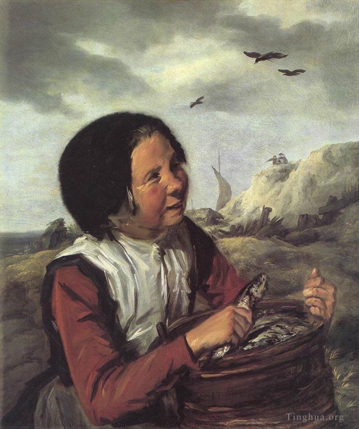 Frans Hals Oil Painting - Fisher Girl