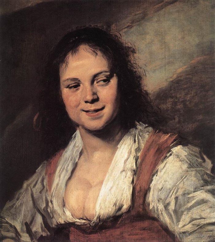 Frans Hals Oil Painting - Gypsy Girl