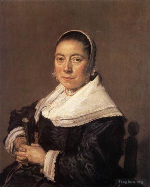 Artist Frans Hals's Work - Portrait Of A Seated Woman Presumedly Maria Veratti