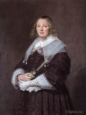 Artist Frans Hals's Work - Portrait Of A Standing Woman