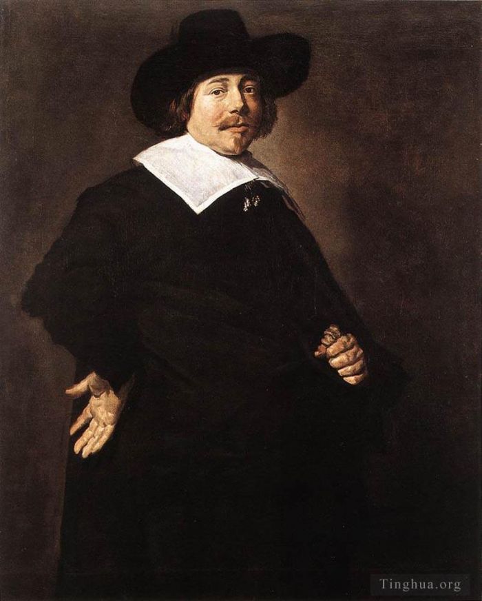 Frans Hals Oil Painting - Portrait Of A man 1640