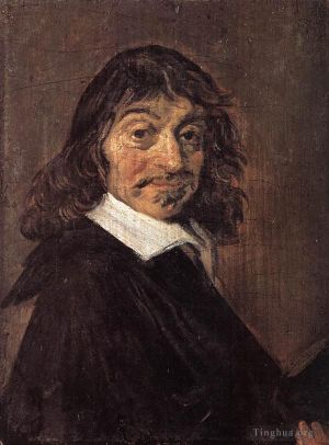 Antique Oil Painting - Rene Descartes