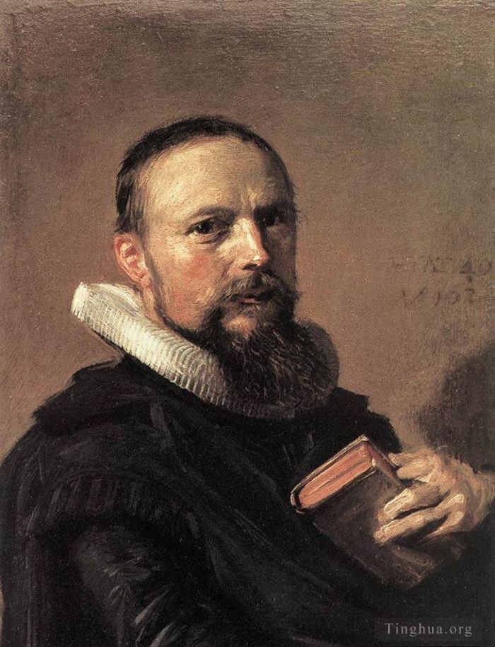 Frans Hals Oil Painting - Samuel Ampzing