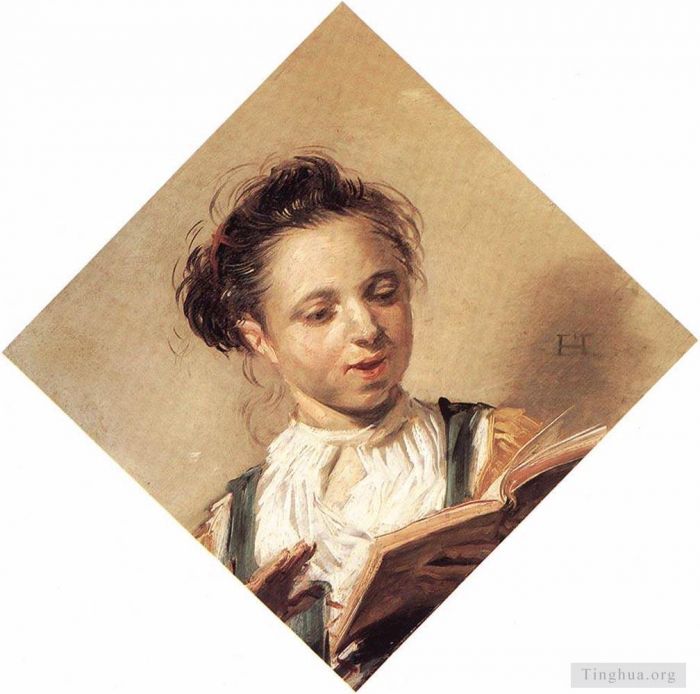 Frans Hals Oil Painting - Singing Girl