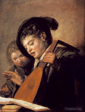 Artist Frans Hals's Work - Two Boys Singing