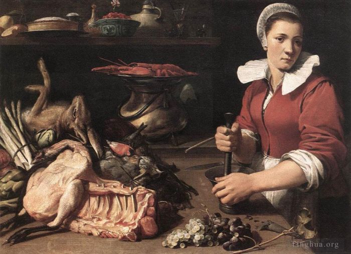 Frans Snyders Oil Painting - Cook With Food