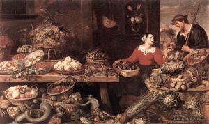 Artist Frans Snyders's Work - Fruit And Vegetable Stall